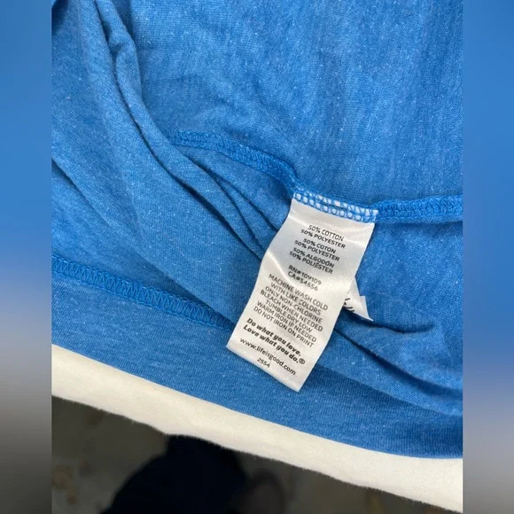 Blue Life is Good Graphic T-Shirt with Unplug Design - Picture 4 of 4